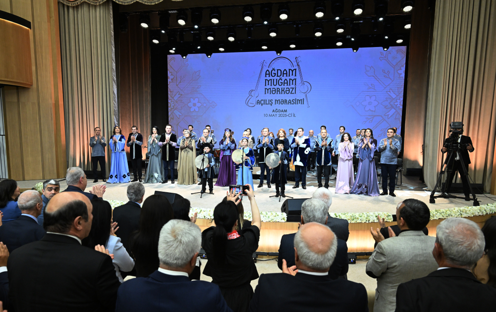 President Ilham Aliyev, First Lady Mehriban Aliyeva attend opening of Aghdam Mugham Center (PHOTO)