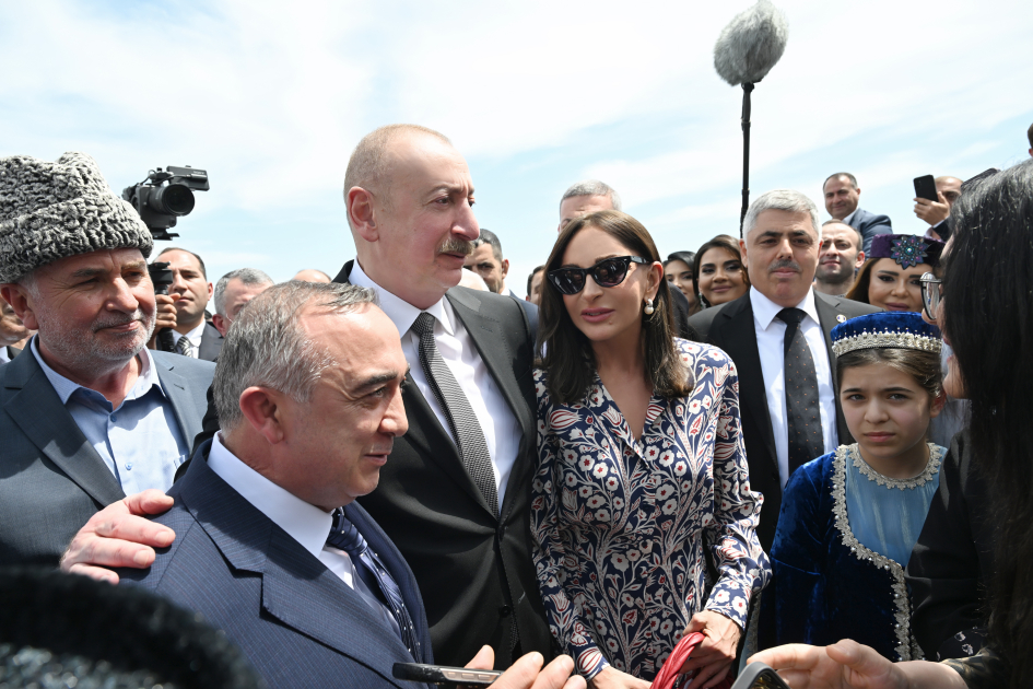 President Ilham Aliyev, First Lady Mehriban Aliyeva attend opening of Aghdam Mugham Center (PHOTO)