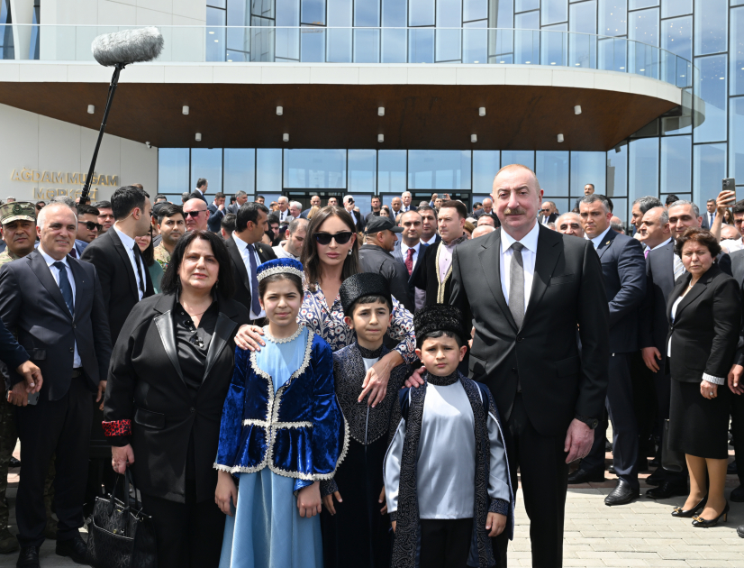 President Ilham Aliyev, First Lady Mehriban Aliyeva attend opening of Aghdam Mugham Center (PHOTO)