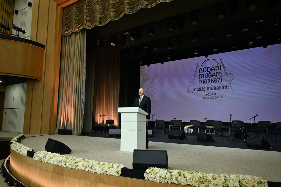 President Ilham Aliyev, First Lady Mehriban Aliyeva attend opening of Aghdam Mugham Center (PHOTO)