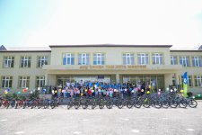 Children and adolescents receive bicycles at Heydar Aliyev Foundation VP Leyla Aliyeva's initiative (PHOTO)
