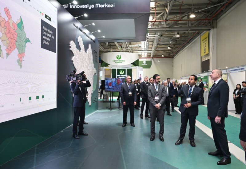 President Ilham Aliyev views InterFood Azerbaijan and Caspian Agro exhibitions (PHOTO/VIDEO)