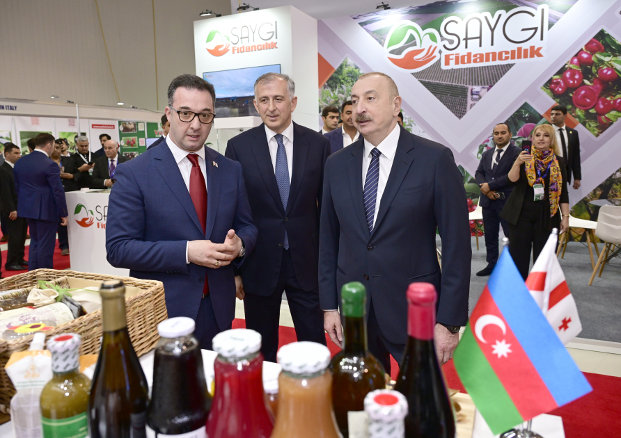 President Ilham Aliyev views InterFood Azerbaijan and Caspian Agro exhibitions (PHOTO/VIDEO)