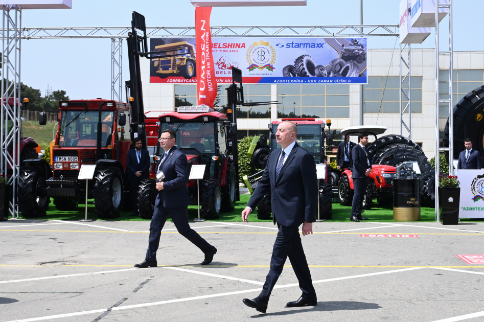 President Ilham Aliyev views InterFood Azerbaijan and Caspian Agro exhibitions (PHOTO/VIDEO)