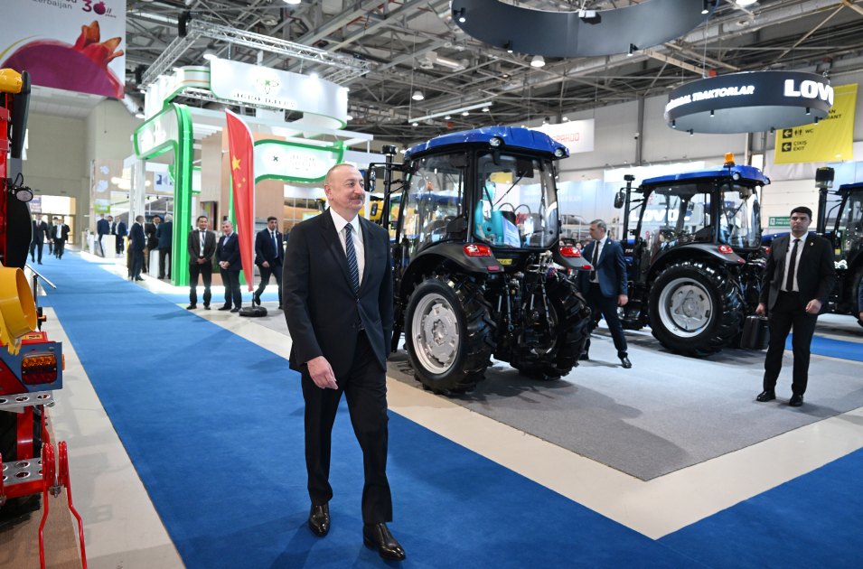 President Ilham Aliyev views InterFood Azerbaijan and Caspian Agro exhibitions (PHOTO/VIDEO)