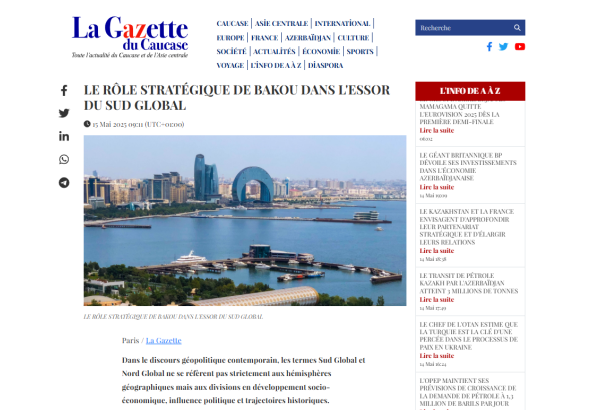 Azerbaijan - key strategic transit hub for Global South - La Gazette du Caucase