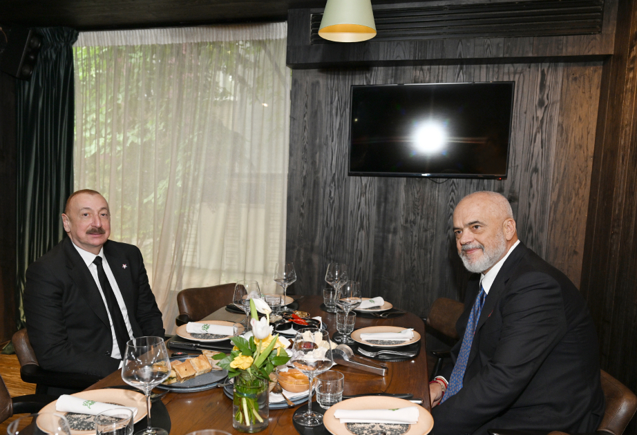 President Ilham Aliyev, Albanian PM hold meeting over working luncheon (VIDEO)