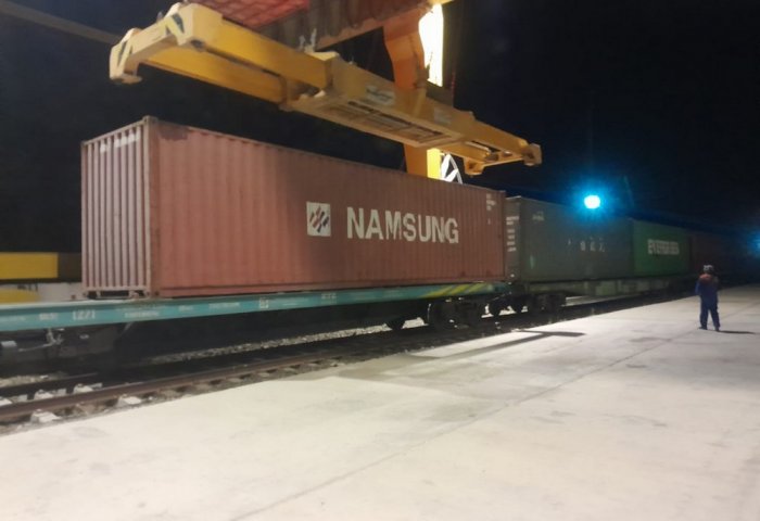 Turkmenistan debuts container train on strategic Kazakhstan-UAE North-South Corridor