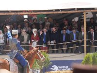 Recep Tayyip Erdogan and his spouse watch performance of Azerbaijani participants at Ethnosport and Culture Festival (PHOTO)