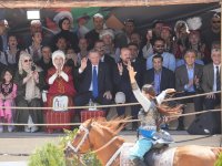 Recep Tayyip Erdogan and his spouse watch performance of Azerbaijani participants at Ethnosport and Culture Festival (PHOTO)