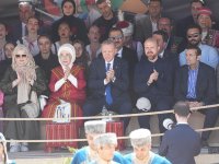 Recep Tayyip Erdogan and his spouse watch performance of Azerbaijani participants at Ethnosport and Culture Festival (PHOTO)