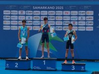 Azerbaijani athletes shine at Uzbekistan Open Triathlon Championship (PHOTO)