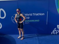 Azerbaijani athletes shine at Uzbekistan Open Triathlon Championship (PHOTO)
