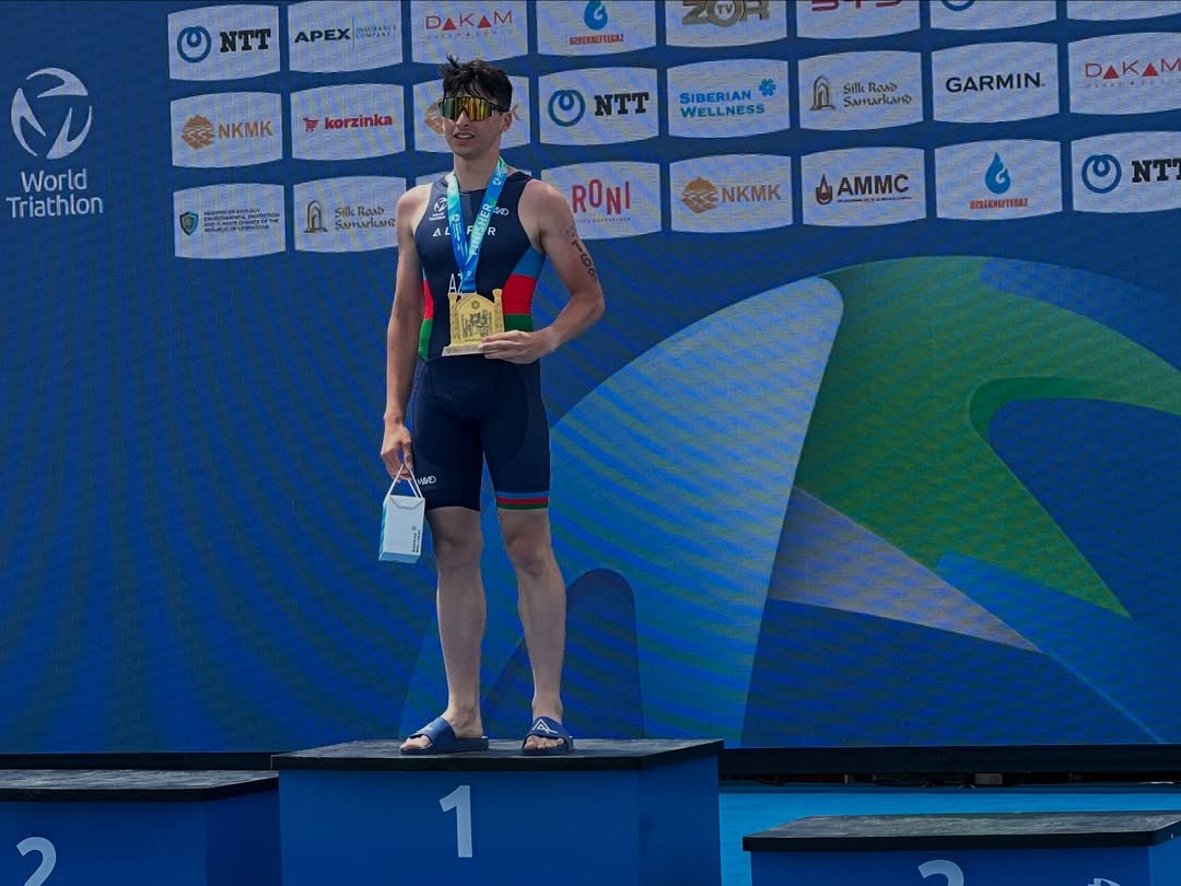 Azerbaijani athletes shine at Uzbekistan Open Triathlon Championship (PHOTO)
