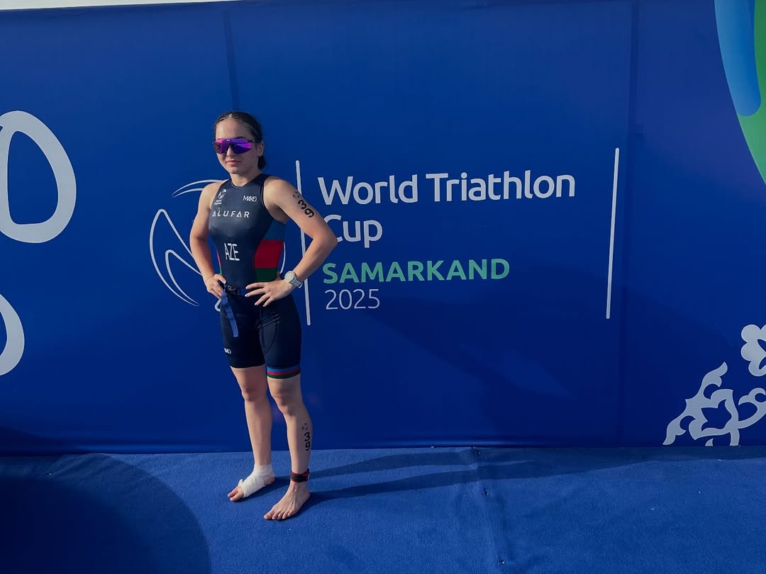 Azerbaijani athletes shine at Uzbekistan Open Triathlon Championship (PHOTO)
