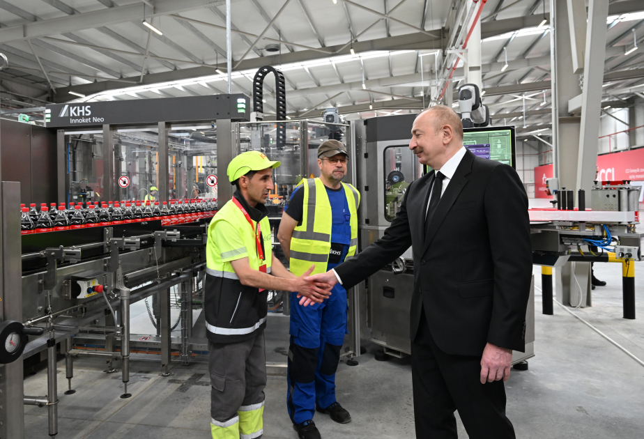 President Ilham Aliyev attends opening ceremony of new production facility of “Azerbaijan Coca-Cola Bottlers” LLC in Ismayilli (PHOTO/VIDEO)