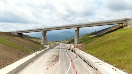 President Ilham Aliyev inspects progress of construction of Mughanli-Ismayilli-Gabala section of Baku-Gabala highway (PHOTO/VIDEO)