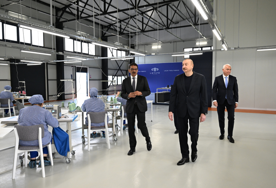 President Ilham Aliyev attends opening of "LATIFA" Lachin Garment Factory (PHOTO/VIDEO)