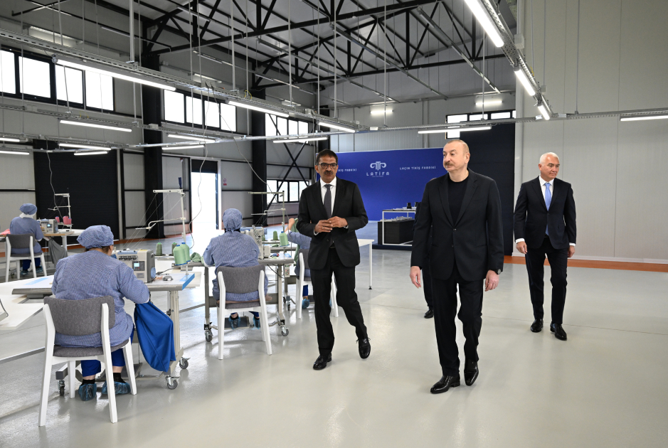 President Ilham Aliyev attends opening of "LATIFA" Lachin Garment Factory (PHOTO/VIDEO)