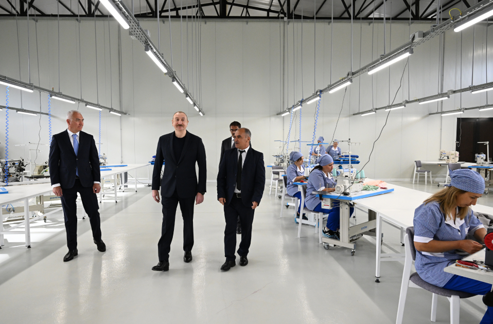 President Ilham Aliyev attends opening of "LATIFA" Lachin Garment Factory (PHOTO/VIDEO)