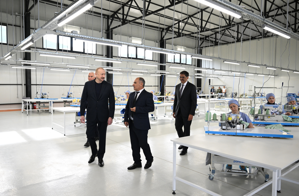 President Ilham Aliyev attends opening of "LATIFA" Lachin Garment Factory (PHOTO/VIDEO)