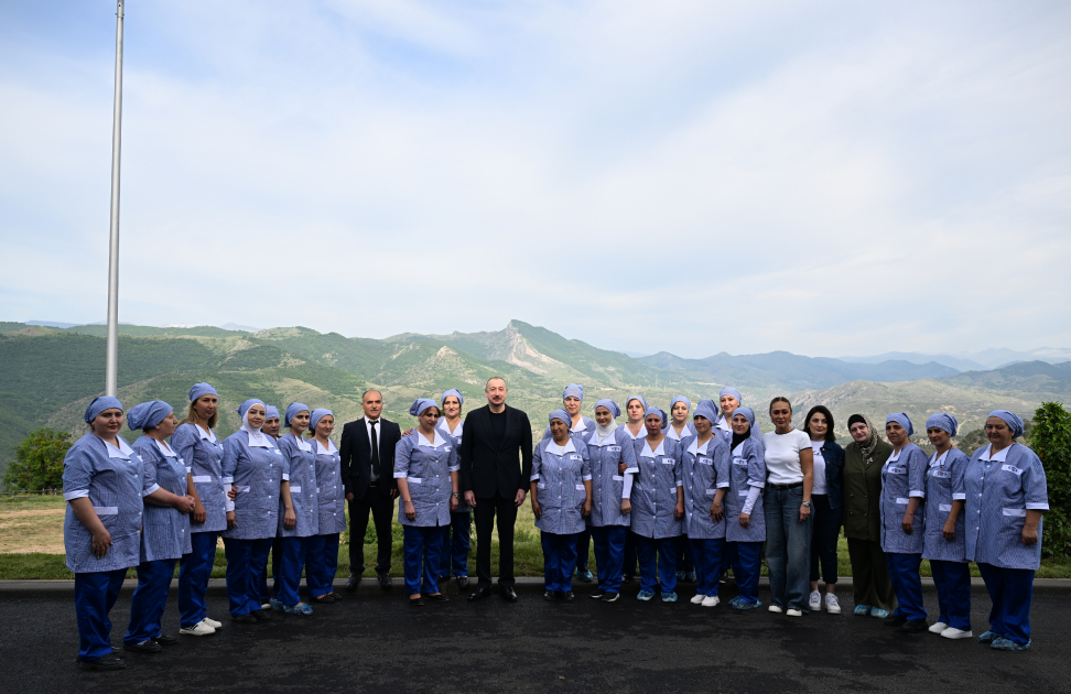 President Ilham Aliyev attends opening of "LATIFA" Lachin Garment Factory (PHOTO/VIDEO)