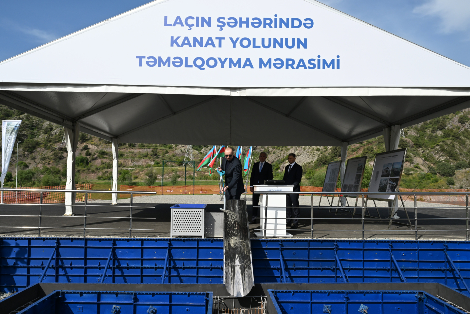 President Ilham Aliyev lays foundation stone for Lachin cable car line (PHOTO/VIDEO)