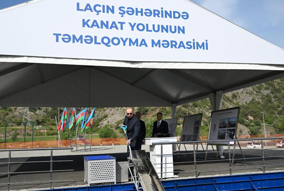 President Ilham Aliyev lays foundation stone for Lachin cable car line (PHOTO/VIDEO)
