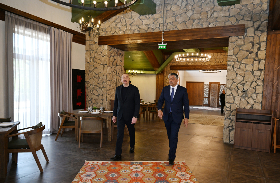 President Ilham Aliyev attends opening of “Lachin” Recreation Complex (PHOTO)