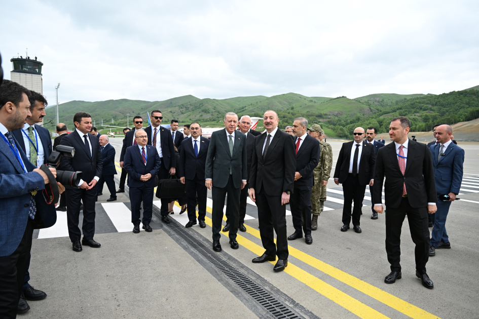 President Ilham Aliyev, Recep Tayyip Erdoğan attend inauguration ceremony of Lachin Int'l Airport (PHOTO/VIDEO)