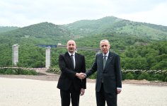 President Ilham Aliyev, President Recep Tayyip Erdoğan inspect progress on Kalbajar-Lachin highway construction (PHOTO/VIDEO)