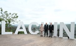 President Ilham Aliyev, President Recep Tayyip Erdoğan, PM Shehbaz Sharif visit promenade in Lachin city (PHOTO/VIDEO)