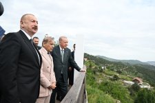 President Ilham Aliyev, President Recep Tayyip Erdoğan, PM Shehbaz Sharif visit promenade in Lachin city (PHOTO/VIDEO)