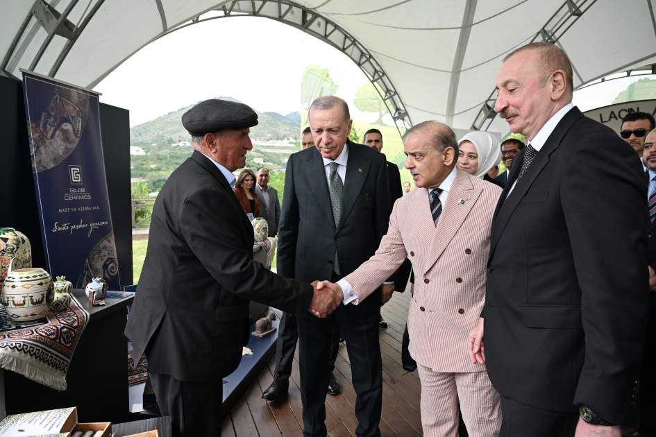 President Ilham Aliyev, President Recep Tayyip Erdoğan, PM Shehbaz Sharif visit promenade in Lachin city (PHOTO/VIDEO)