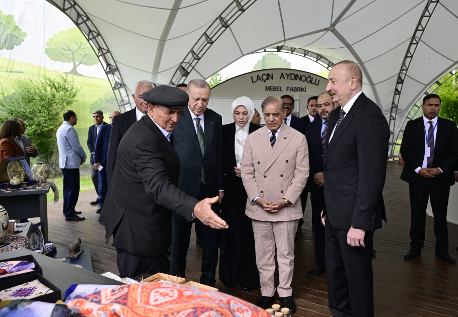 President Ilham Aliyev, President Recep Tayyip Erdoğan, PM Shehbaz Sharif visit promenade in Lachin city (PHOTO/VIDEO)