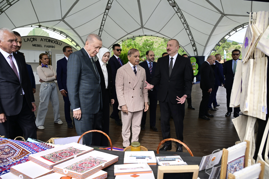 President Ilham Aliyev, President Recep Tayyip Erdoğan, PM Shehbaz Sharif visit promenade in Lachin city (PHOTO/VIDEO)