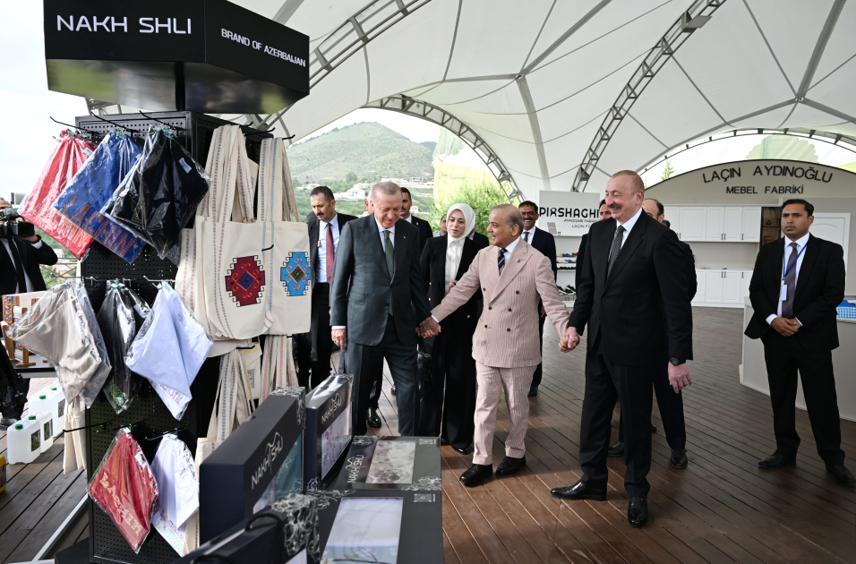 President Ilham Aliyev, President Recep Tayyip Erdoğan, PM Shehbaz Sharif visit promenade in Lachin city (PHOTO/VIDEO)