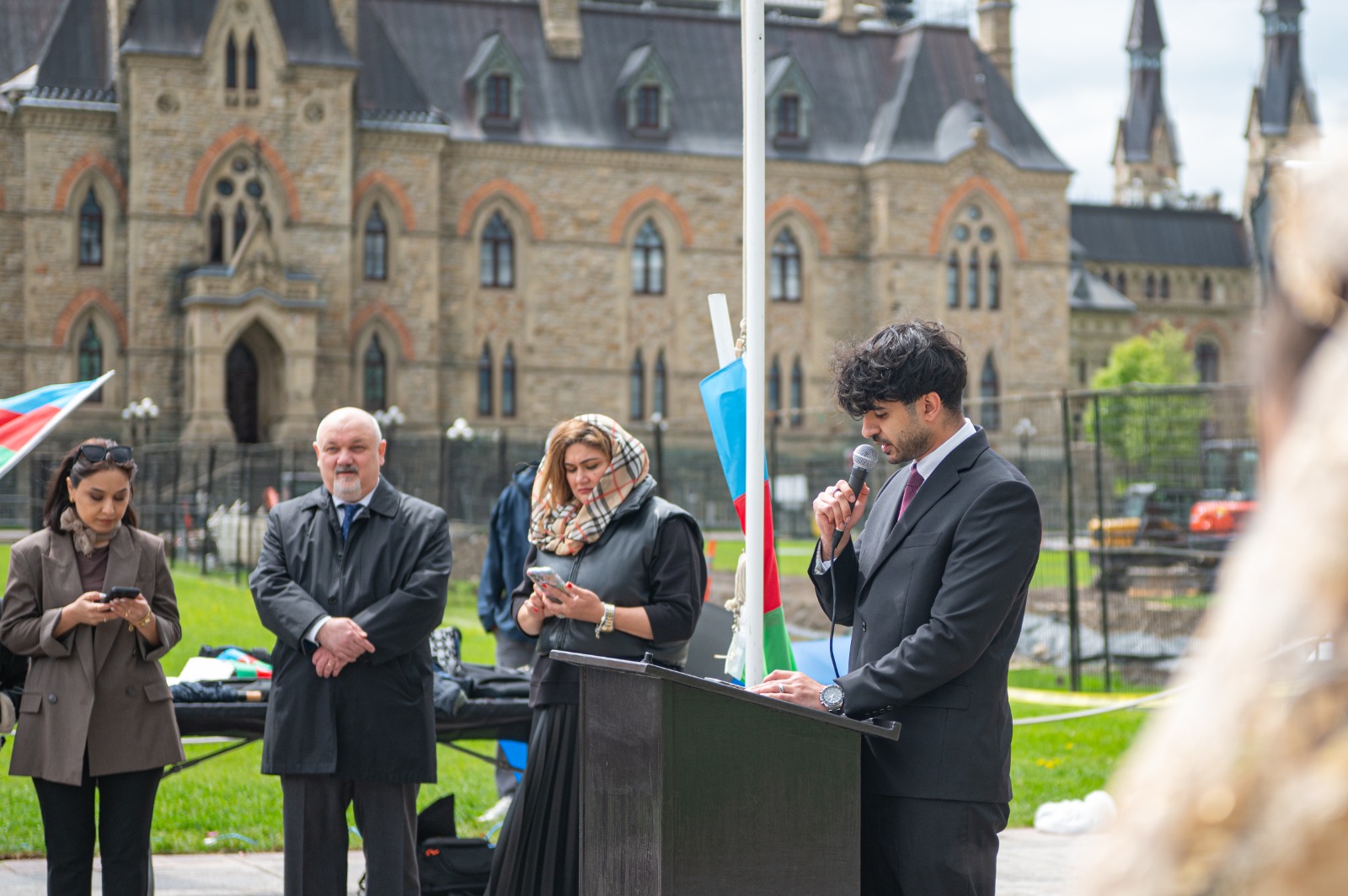 Canadian parliament raises Azerbaijani flag in honor of independence day (PHOTO)