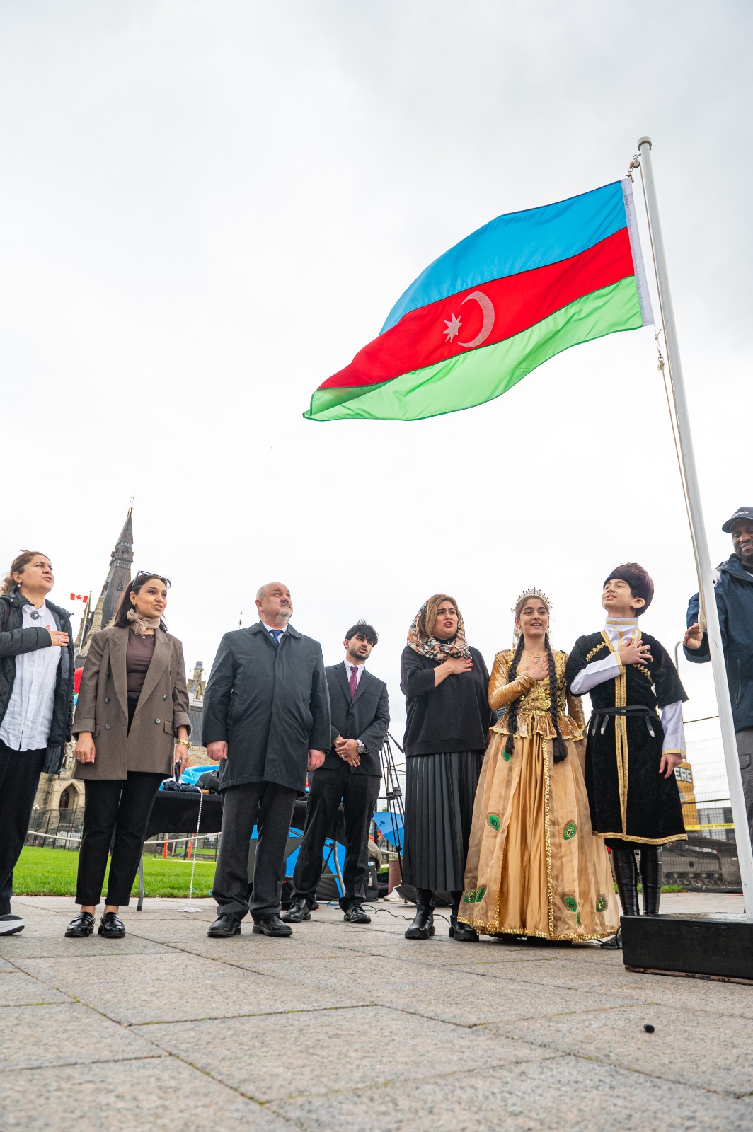 Canadian parliament raises Azerbaijani flag in honor of independence day (PHOTO)