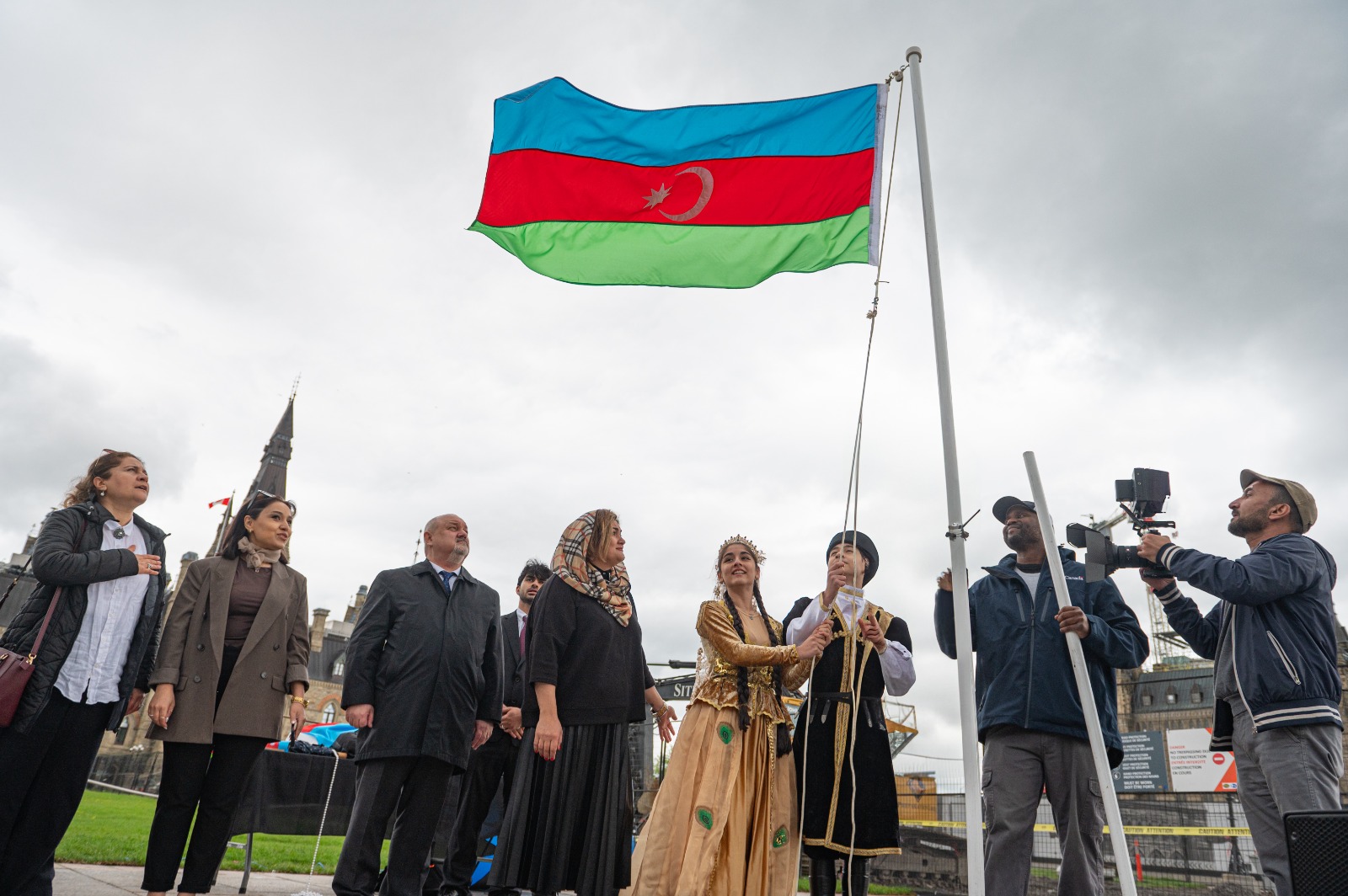 Canadian parliament raises Azerbaijani flag in honor of independence day (PHOTO)