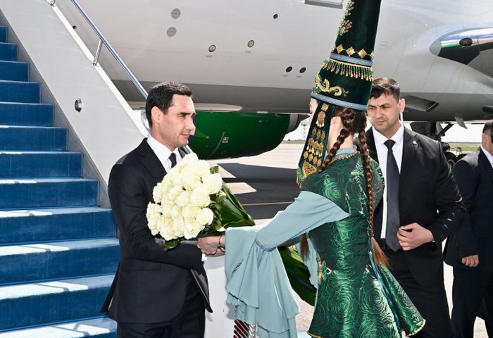 President of Turkmenistan arrives in Kazakhstan for Central Asia-Italy summit
