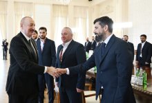 President Ilham Aliyev receives members of Azerbaijan national team, winners of minifootball World Cup (PHOTO/VIDEO)
