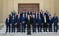 President Ilham Aliyev receives members of Azerbaijan national team, winners of minifootball World Cup (PHOTO/VIDEO)