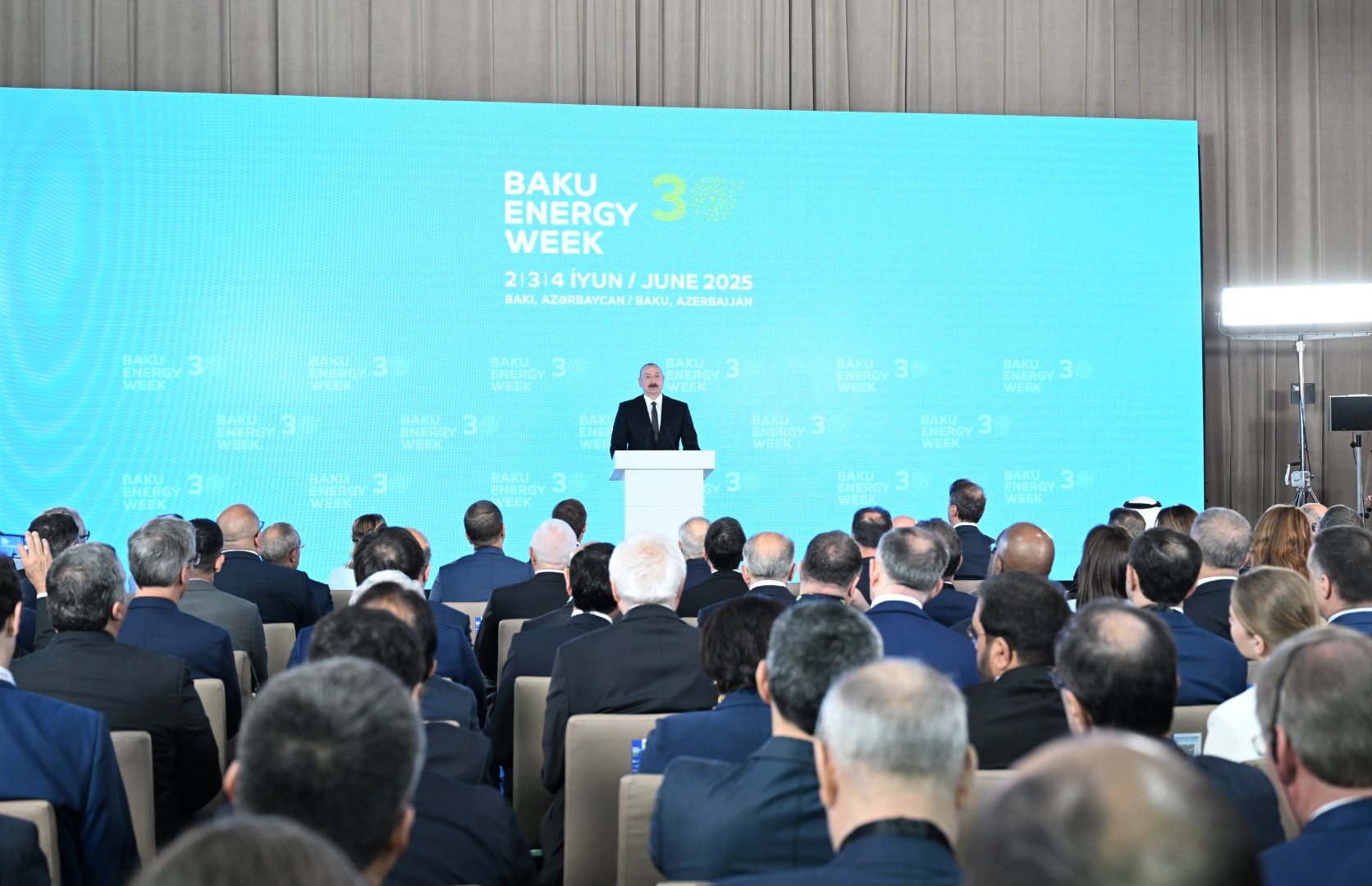President Ilham Aliyev addresses official opening of 30th Caspian Oil and Gas Exhibition, 13th Caspian Power Exhibition, and 30th Baku Energy Forum (PHOTO/VIDEO)