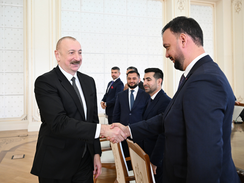 President Ilham Aliyev receives members of Azerbaijan national team, winners of minifootball World Cup (PHOTO/VIDEO)