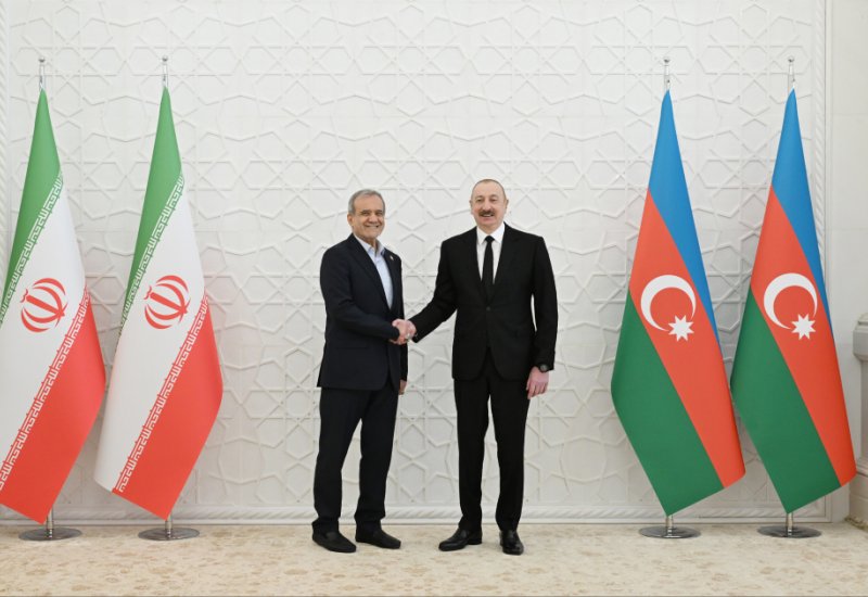 President Ilham Aliyev introduces Masoud Pezeshkian to Shusha city (VIDEO)