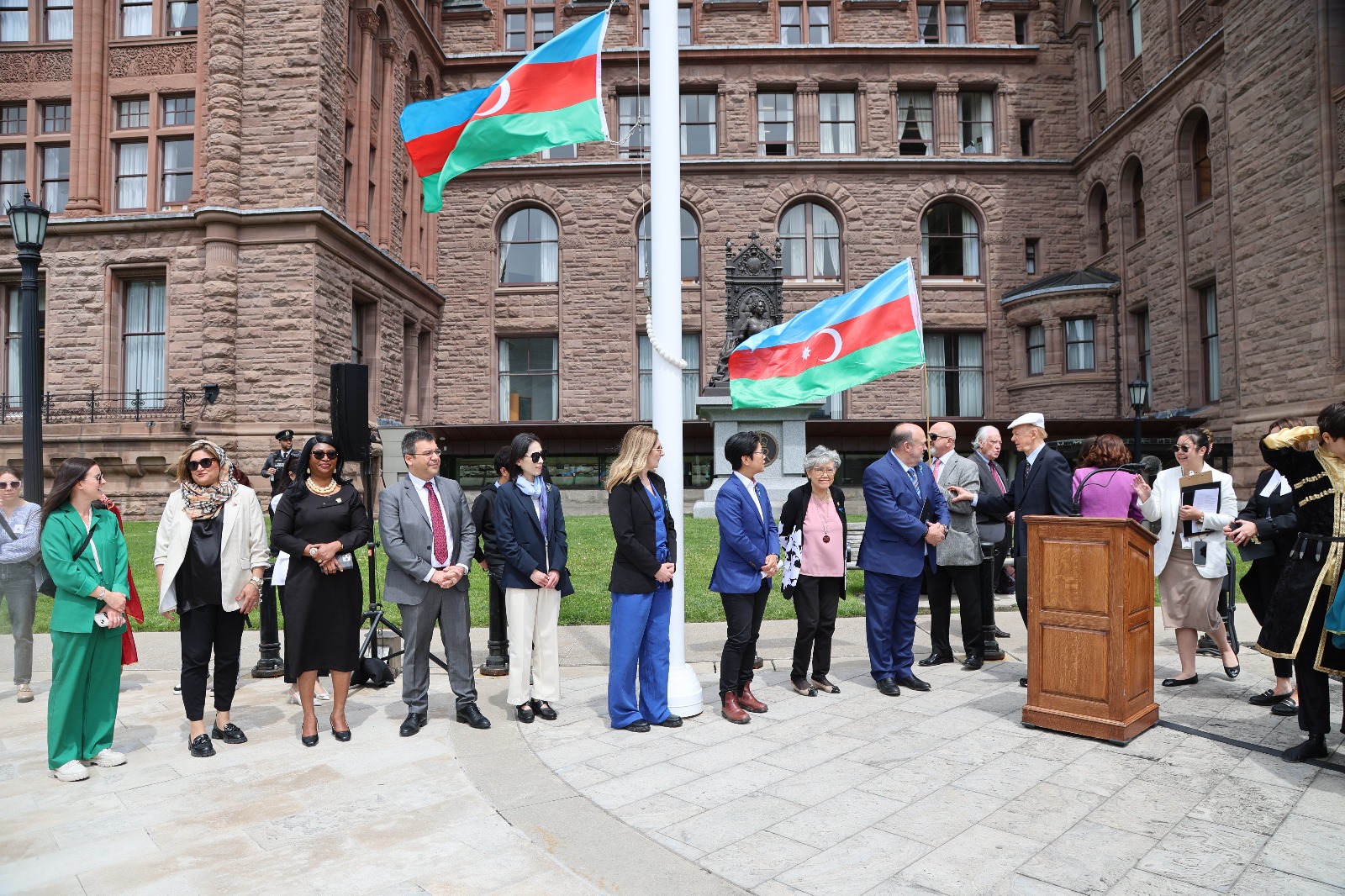 Ontario Legislative Assembly raises Azerbaijani flag in honor of independence day (PHOTO)