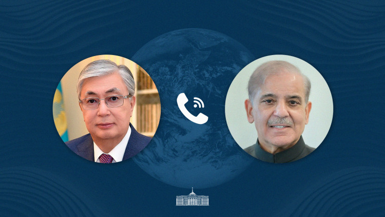 President Tokayev discusses dev’t of Kazakh-Pakistani cooperation with PM Sharif