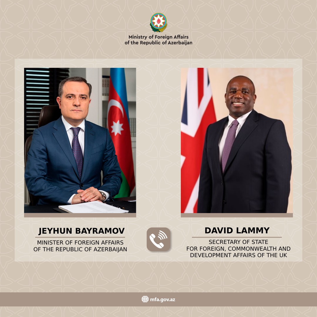 Azerbaijani, British FMs discuss Israeli-Iranian conflict