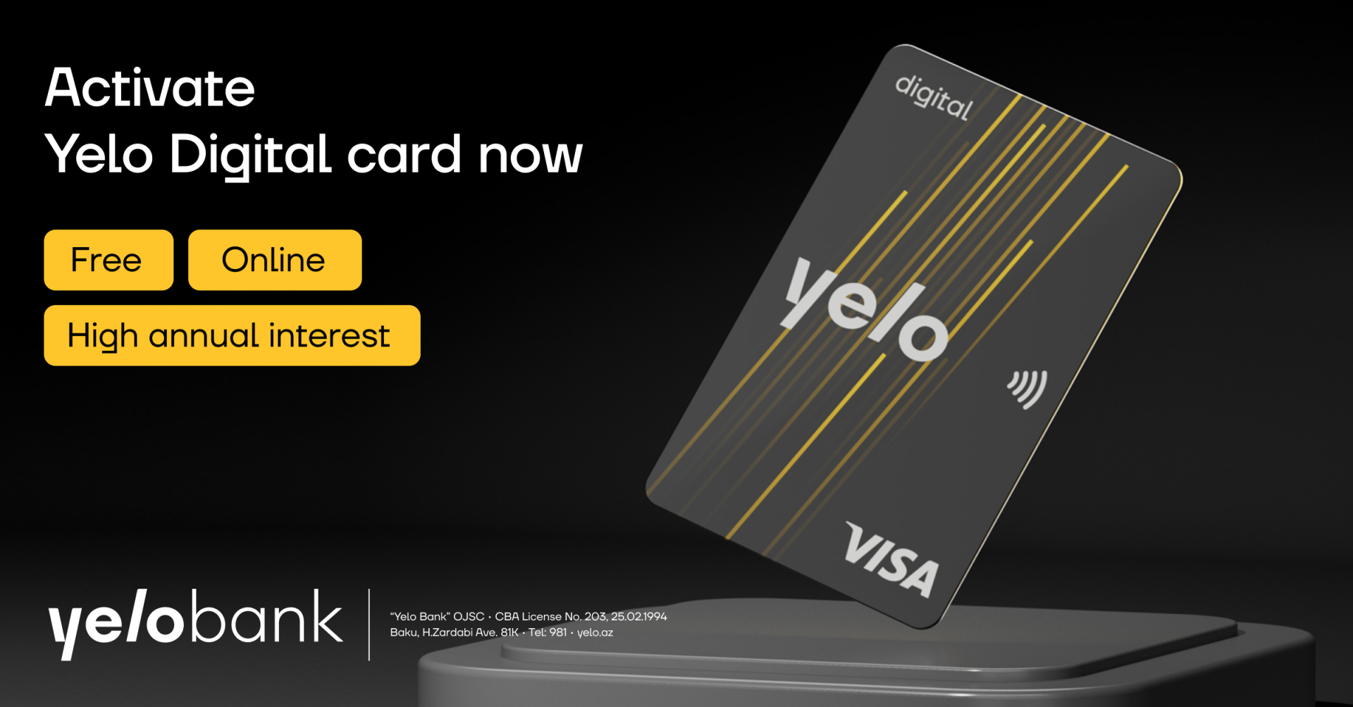 A New Digital Card from Yelo Bank: Yelo Digital Card!